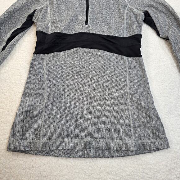 Lululemon Run Full Tilt Jacket Ghost Herringbone Long Sleeve Pullover Size 6 - Picture 3 of 9